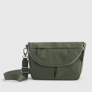 Olive Green Revive Nylon Foldover Crossbody Quince